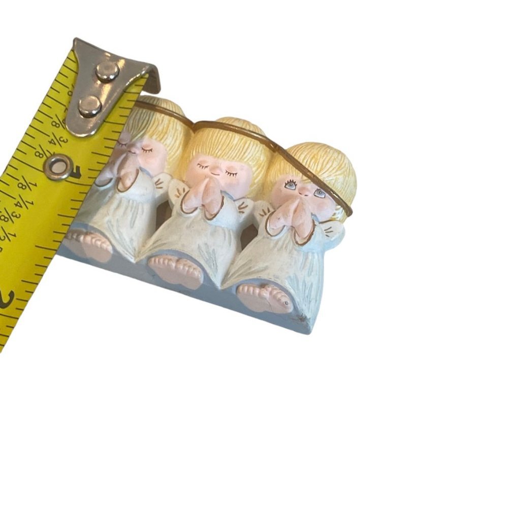 Vintage Hallmark Brooch Brooch Angel Christmas. 3 Angels with halos. - Picture 6 of 6